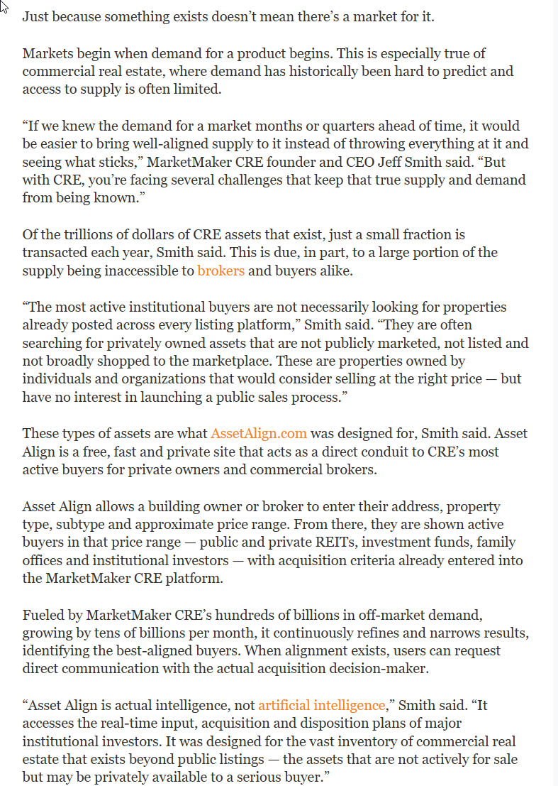 Bisnow AssetAlign article section one
